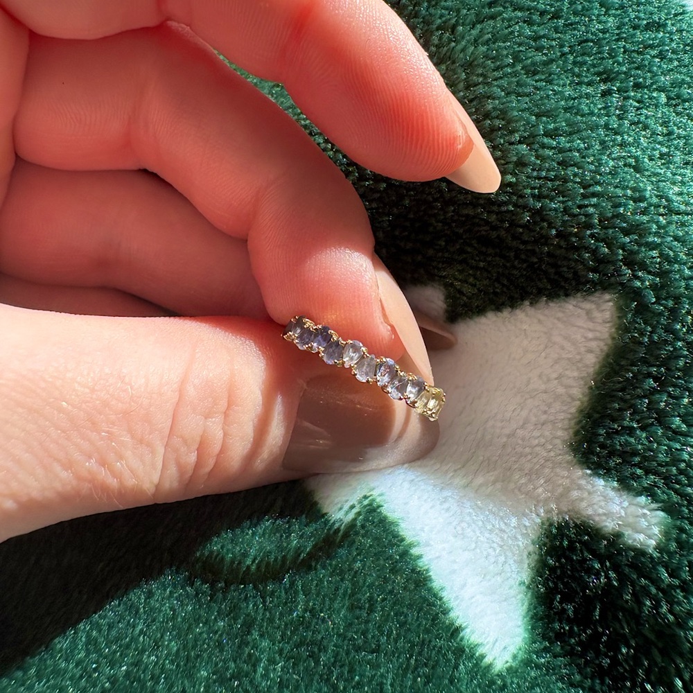 Local Eclectic Solid Gold Ombré Birthstone Ring